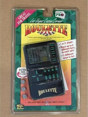 Micro Games of America Las Vegas Casino Corner Roulette Hand Held Game Vintage.